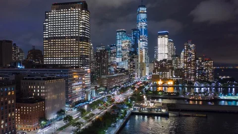 NYC Downtown time Lapse Vídeos de archivo 105877415