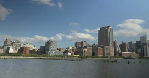 NYC downtown view pan 1 24P 4K Stock Footage 40632518