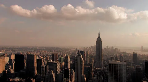Nyc empire state building view time lapse Video stock 24798760
