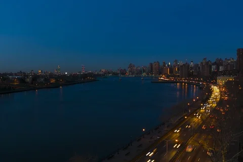 NYC FDR Timelapse Stock Footage 94134429