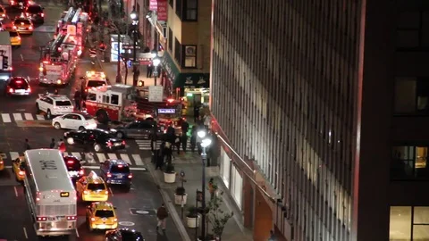 NYC Fire Emergency Stock Footage 71988674