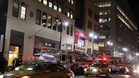NYC Fire Trucks Stock Footage 71988754