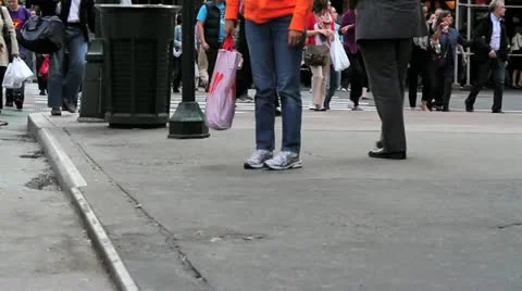 NYC foot traffic Stock Footage 10995890