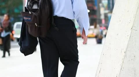 NYC Grace Building walkway Stock Footage 12413616