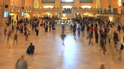 NYC Grand Central Time Lapse Stock Footage 12422600
