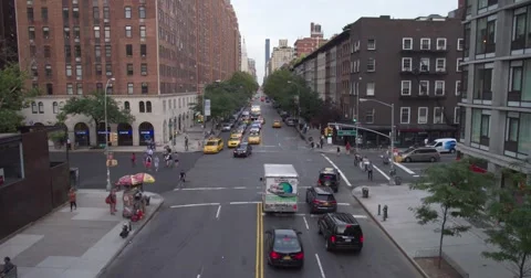 NYC Intersection Slow Motion Stock Footage 42660317