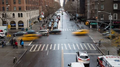 NYC intersection timelapse during day Video stock 102273212