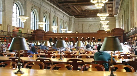 NYC Library Stock Footage 40712276