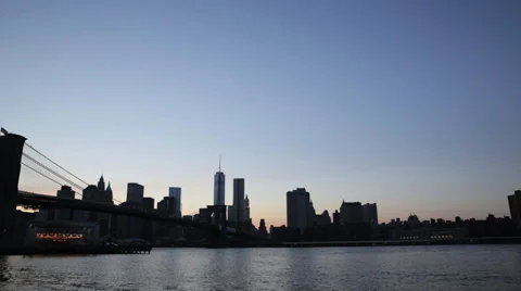 NYC Magic Hour Time Lapse ( Sun Set) 스톡 동영상 38020624