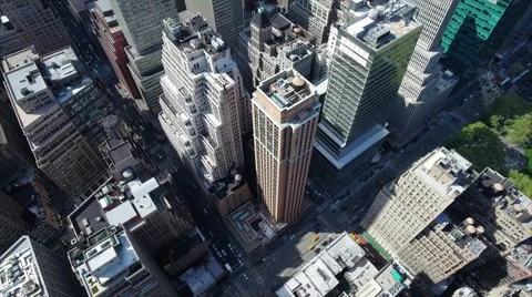 NYC Midtown Aerial Видео 62814906