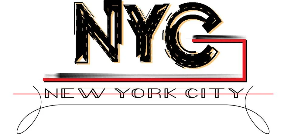 Nyc new york city text design Stock Illustration