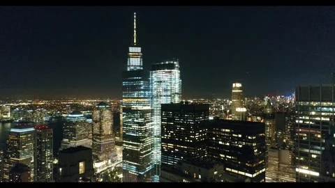 NYC-at-night-3 Video stock 128843299