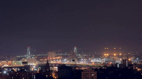 NYC Night To Day  Time lapse Stock Footage 60110698