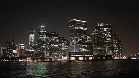 NYC Night Sky Stock Footage 259905683