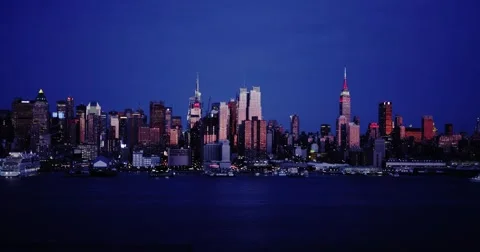 NYC Night SkyLine Stock Footage 41830484