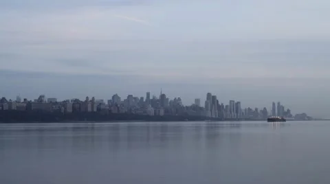 NYC Nightfall Stock Footage 10794324