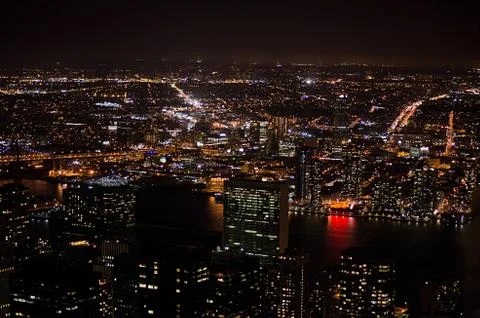 NYC at Nighttime Stock Photos