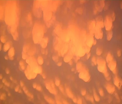 NYC Orange Cloudy Sky 04 Stock Footage 459642