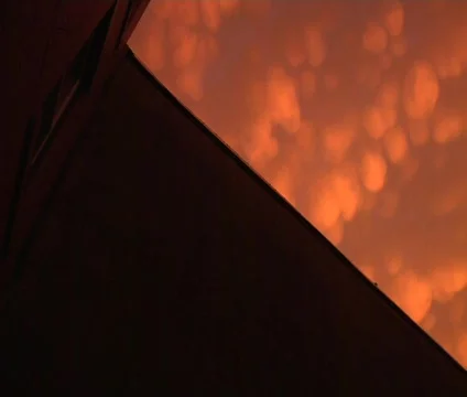 NYC Orange Cloudy Sky (pan) 02 Stock Footage 459590