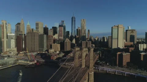 Nyc over brooklyn bridge Vídeos de archivo 132737662