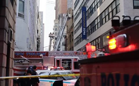 NYC Parking Structure collapse, New York, USA - 18 Apr 2023 Stock Photos