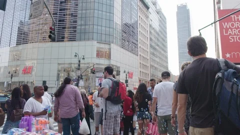 NYC People Slow mo Stock Footage 106063296
