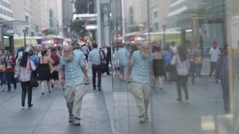 NYC People Walking Stock Footage 106056423