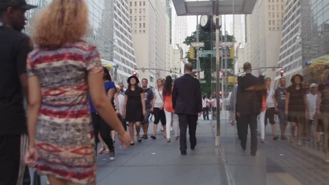 NYC People Walking Stock Footage 106057646