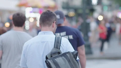 NYC People Walking to work Stock Footage 106058097