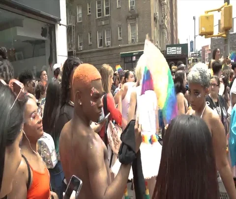 NYC Pride 2018 Clip 6 of 9 Stock Footage