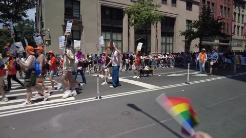 The NYC Pride March Stock Footage 244691559