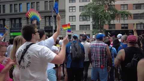 The NYC Pride March Stock Footage 244691564