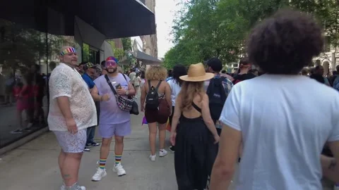 The NYC Pride March Stock Footage 244691568