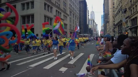The NYC Pride March Stock Footage 244691570