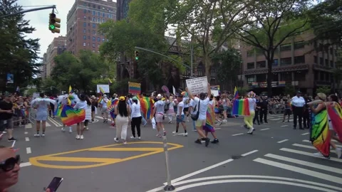 The NYC Pride March. Stock-Footage 245047248