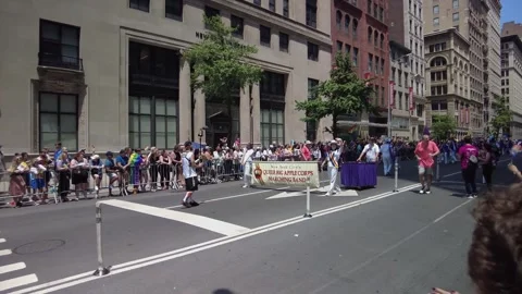 The NYC Pride March. Stock Footage 245047276