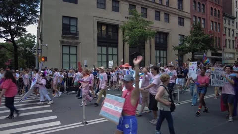 The NYC Pride March. Stock-Footage 245047281