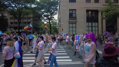 The NYC Pride March. Stock-Footage 245047285