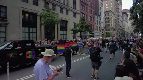 The NYC Pride March. Stock-Footage 245047294