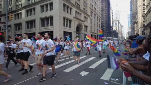 The NYC Pride March. Stock-Footage 245047295
