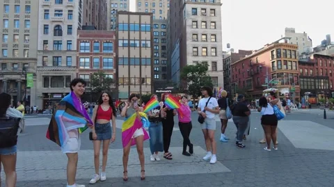 The NYC Pride March. Stock-Footage 245047319
