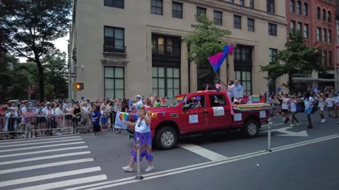 The NYC Pride March. Stock-Footage 245132478