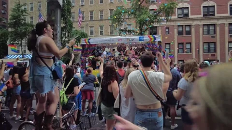 The NYC Pride March. Stock-Footage 245132499