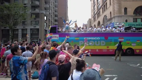The NYC Pride March. Stock-Footage 245132522