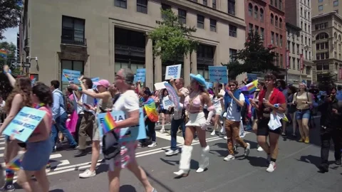 The NYC Pride March Stock-Footage 247232663