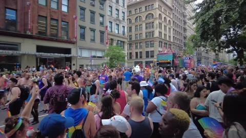 The NYC Pride March Stock-Footage 247232697