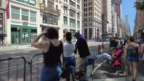 The NYC Pride March Stock Footage 247232855