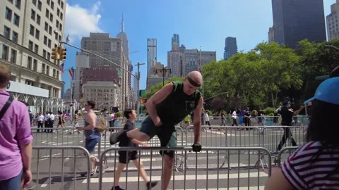 The NYC Pride March Stock Footage 247232862