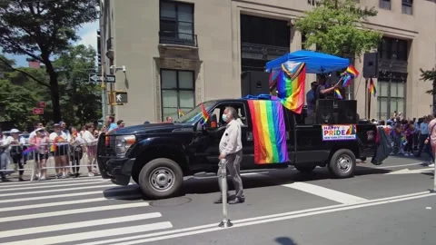The NYC Pride March Stock Footage 247232892