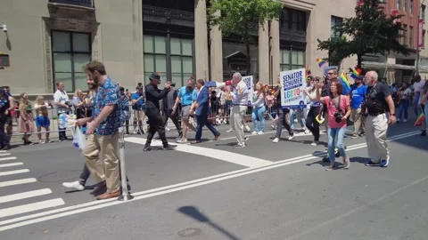 The NYC Pride March Stock Footage 247232894